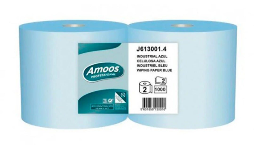 ROLO INDUSTRIAL AZUL AMOOS 2F - 2 ROLOS - 300 MTS POR ROLO